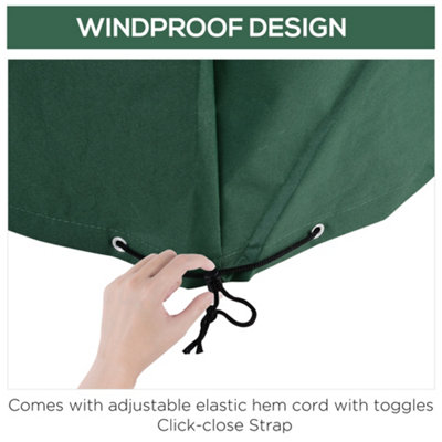 Outsunny 245x165x55cm UV Rain Protective Cover For Garden Patio Wicker Rattan - 5