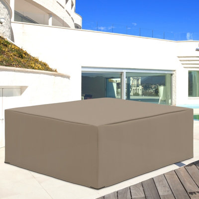 Outsunny 275x205cm Outdoor Furniture Protective Cover Water UV Resistant Beige - 7
