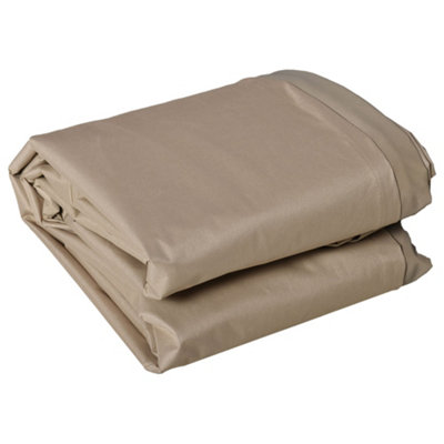 Outsunny 275x205cm Outdoor Furniture Protective Cover Water UV Resistant Beige - 9