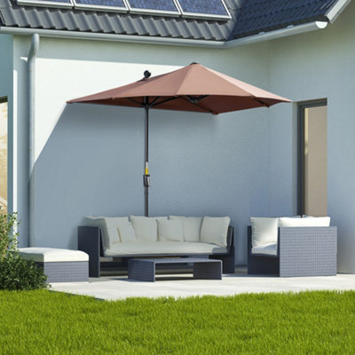 Small outdoor umbrella for outlet balcony