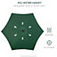 Outsunny 2m Parasol Patio Umbrella, Outdoor Sun Shade with 6 Ribs Green