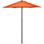 Outsunny 2m Patio Parasols Umbrellas, Outdoor Sun Shade with 6 Sturdy Ribs for Balcony, Bench, Garden, Orange