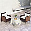 Outsunny 2pc Outdoor Seat Cushion for Patio Furniture, White
