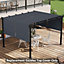 Outsunny 2Pcs Pergola Replacement Canopy, 4.9 x 1.2m, UV Protection, Dark Grey