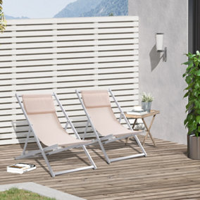 Beige Aluminium Garden seating Garden furniture B Q