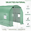 Outsunny 3.5 x 2 x 2 m Polytunnel Greenhouse, Walk in Pollytunnel Tent with Steel Frame, PE Cover, Green