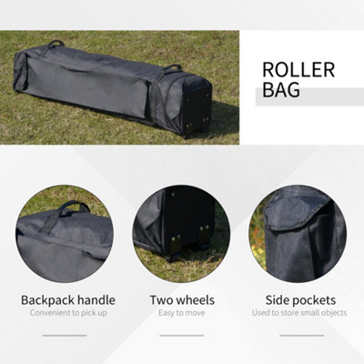 Outsunny 3.6 x 3(m) Pop-up Tent Gazebo Instant Canopy Steel Oxford w/ Roller Bag - 8