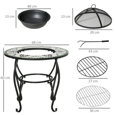 60 inch round online fire pit table