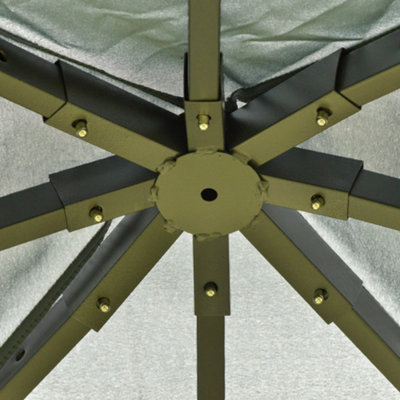 Outsunny 3(m) Outdoor Gazebo Canopy Party Tent Aluminum Frame with Sidewalls - 8