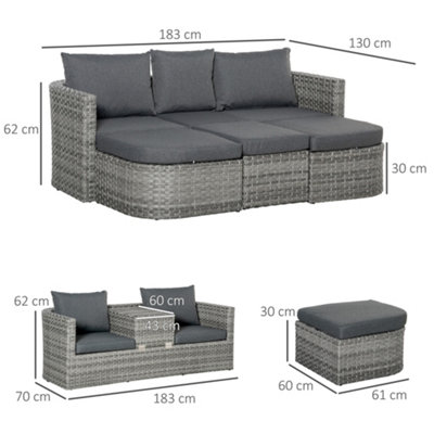 Double lounge deals couch