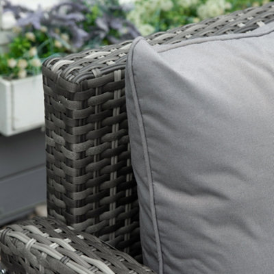 Outsunny 3 PCS Outdoor All Weather Rattan Dining Sets Furniture Backyard Garden - 8