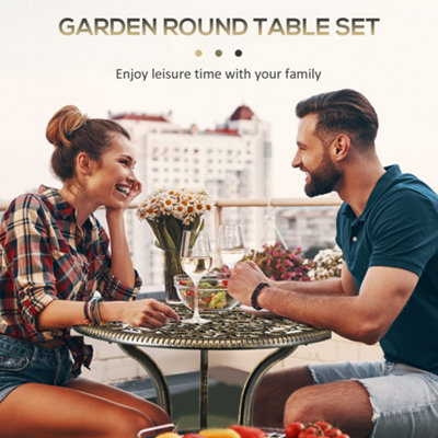 Bistro set discount with parasol hole