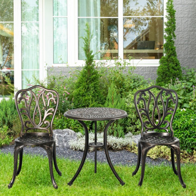 Bronze on sale garden table