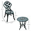 Outsunny 3 Pieces Bistro Set Furniture Garden Balcony Table 2 Chairs