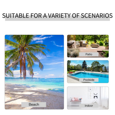 Outsunny 3 Pieces Lounge Chair Set Garden Sunbathing Chair w/ Table Light Grey - 7
