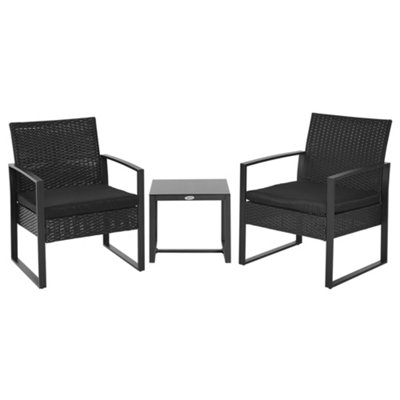 Oakview terrace 3 piece deals woven bistro set