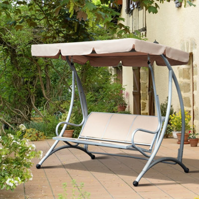 Outsunny 3 seater canopy best sale swing chair