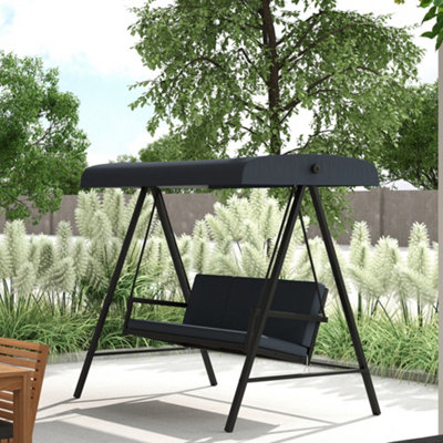Outsunny 3 Seater Garden Swing Chair with Adjustable Canopy