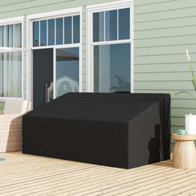 Outsunny 3 Seater Rain Cover Garden Sofa Chair Bench Protector 218x111x101cm