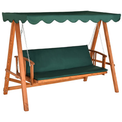 Wooden garden swing online seat b&q