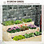 Outsunny 3 Tier Raised Garden Bed Planter Box w/ 9 Grids & Non-woven Fabric