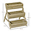 Outsunny 3 Tier Raised Garden Bed Wooden Elevated Planter Box Kit, Green