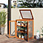 Outsunny 3-tier Wood Greenhouse Plant Storage Shelf Garden Cold Frame Grow House