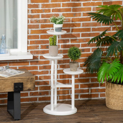 White plant on sale pot with stand