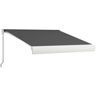 Outsunny 3 x 2.5m Electric Retractable Awning Sun Canopies for Door Window