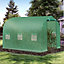 Outsunny 3 x 2 M Walk in Polytunnel Greenhouse Galvanised Steel w/ Zipped Door
