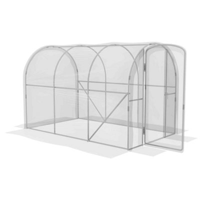 Outsunny 3 x 2 x 2m Polytunnel Greenhouse with Door Galvanised Steel Frame