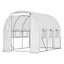 Outsunny 3 x 2 x 2m Walk-in Tunnel Greenhouse  PE Cover Mesh Window White