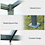 Outsunny 3 x 2m Metal Pergola Gazebo Patio Sun Shelter Retractable Canopy Grey