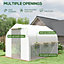 Outsunny 3 x 2m Walk-in Tunnel Greenhouse, Roll Up Sidewalls, Mesh Door
