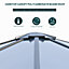 Outsunny 3 x 3 m Aluminium Hardtop Gazebo Canopy with Polycarbonate Top, Curtains