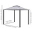 Outsunny 3 x 3 m Gazebo Garden Outdoor 2-Tier Roof Marquee Party Tent Grey