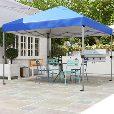 Outsunny 3 x 3(m) Pop Up Gazebo, Instant Shelter with 1-Button Push, Blue