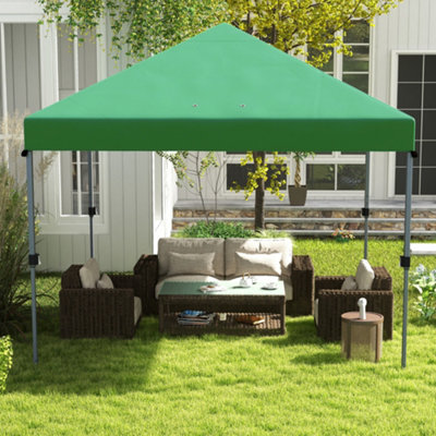 Outsunny 3 x 3(m) Pop Up Gazebo, Instant Shelter with 1-Button Push, Green