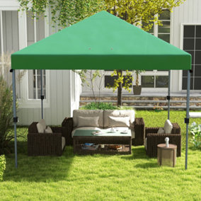 Outsunny 3 x 3(m) Pop Up Gazebo, Instant Shelter with 1-Button Push, Green