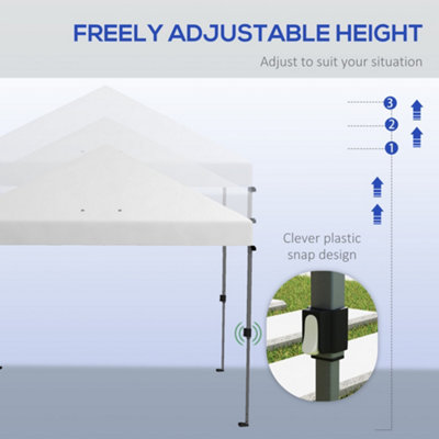 Outsunny 3 x 3(m) Pop Up Gazebo, Instant Shelter with 1-Button Push, White