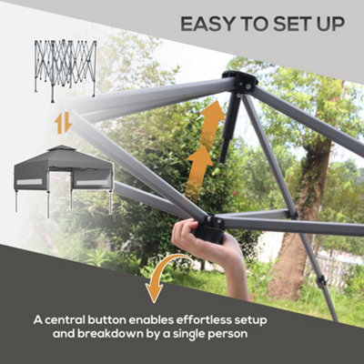 Juskys Vivara Vouwpaviljoen, 3 x 3 m, pop-up paviljoen, in hoogte verstelbaar, UV50 en waterafstotend, tuintent met tas, partytent voor tuin, grijs
