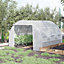 Outsunny 3 x 3 x 2 m Polytunnel Greenhouse Polly tunnel Tent  Steel Frame White
