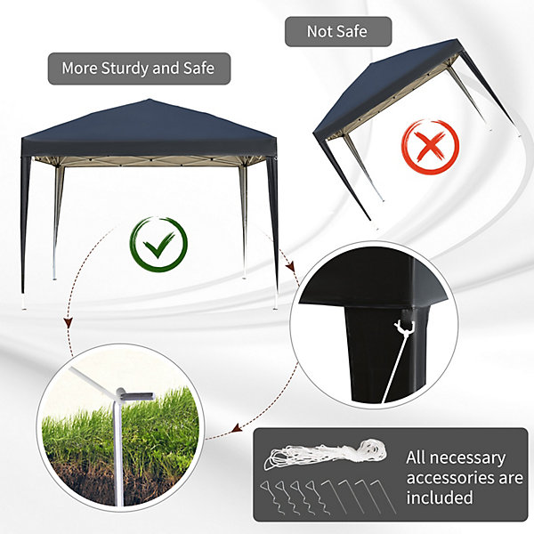 Outsunny 3 x 3m Garden Pop Up Gazebo Marquee Party Tent Outsunny 3 x 3m Garden Pop Up Gazebo Marquee Party Tent
