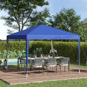 Outsunny 3 x 3m Garden Pop Up Gazebo Marquee Party Tent Wedding Canopy Blue