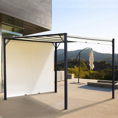 Outsunny 3 X 3m Pergola Metal Gazebo Outdoor Sun Shade Shelter ...