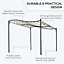 Outsunny 3 x 3M Wall Mounted Awning Free Stand Canopy Shade Garden Porch Pergola
