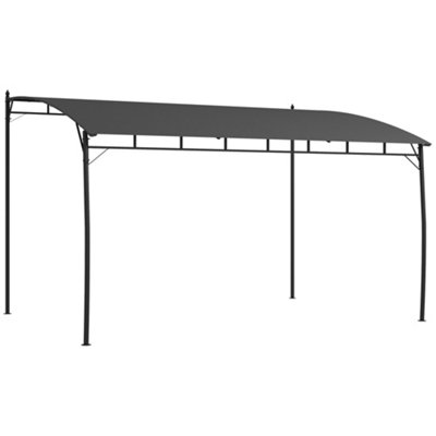 Outsunny 3 x 4m Metal Pergola, Outdoor Gazebo UV-Resistant Sun Shade Shelter