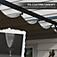 Outsunny 3 x 4m Pergola with Retractable Roof and Aluminium Frame, Grey