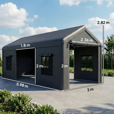 Toolport Kunststof carports 3,5x6 meter kopen