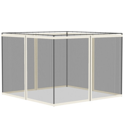 Outsunny 302 x 207cm Universal Replacement Gazebo Mesh Netting Screen Walls